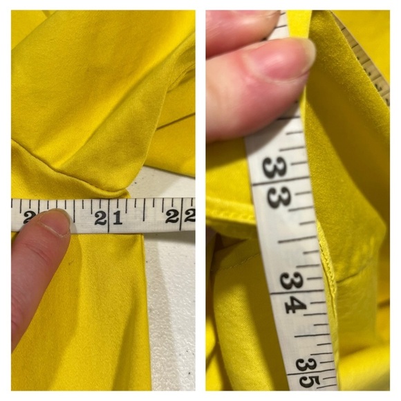 ROKSANDA yellow dress size medium mini bow cotton casual short sleeve spring - Picture 16 of 16